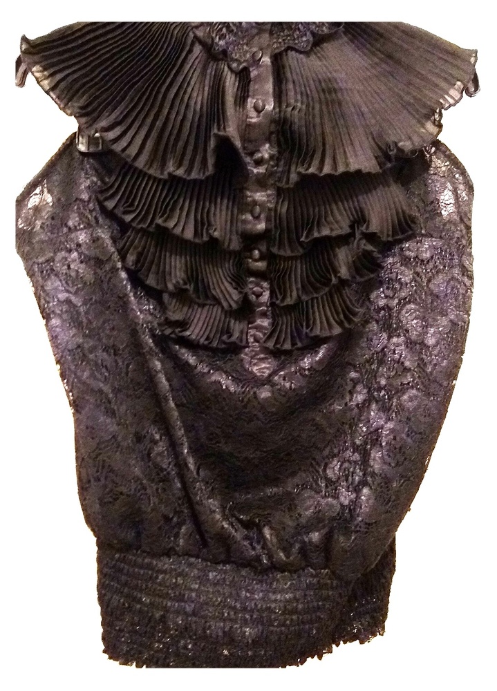 Poetry Pleated Collar lace blouse